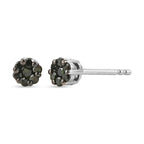 D'Joy Grüner Diamant Ohrringe 925 Silber Rhodiniert (10-15 Werktage Lieferzeit) ca. 0.15 ct