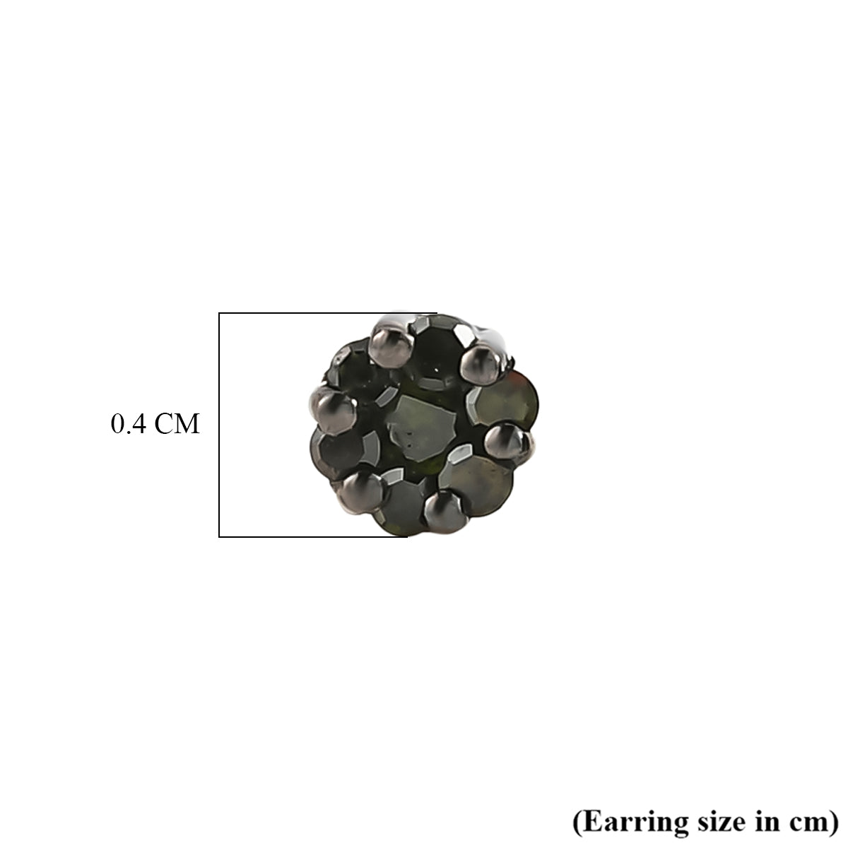 D'Joy Grüner Diamant Ohrringe 925 Silber Rhodiniert (10-15 Werktage Lieferzeit) ca. 0.15 ct