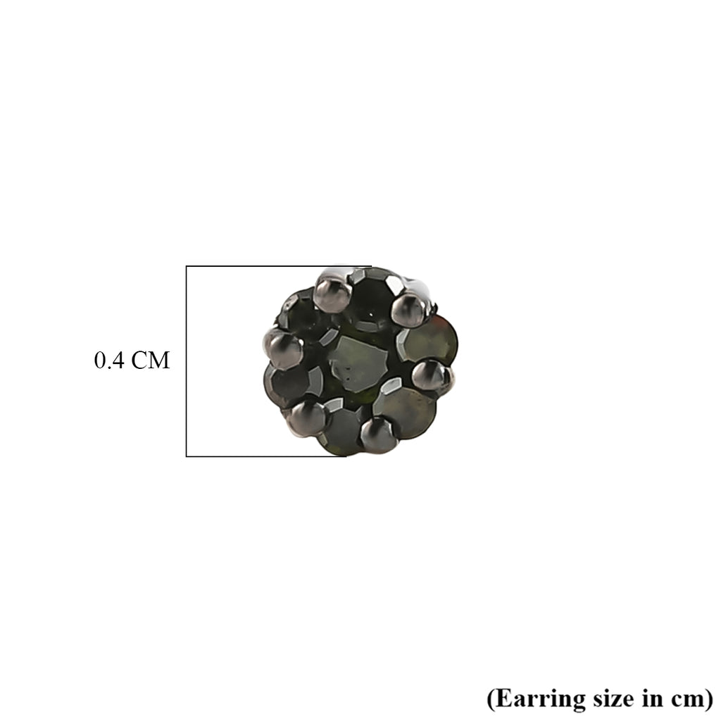 D'Joy Grüner Diamant Ohrringe 925 Silber Rhodiniert (10-15 Werktage Lieferzeit) ca. 0.15 ct