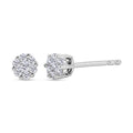 D'Joy Weißer Diamant Ohrringe 925 Silber Rhodiniert (10-15 Werktage Lieferzeit) ca. 0.15 ct