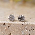 D'Joy Weißer Diamant Ohrringe 925 Silber Rhodiniert (10-15 Werktage Lieferzeit) ca. 0.15 ct