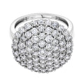LUXURIANT DIAMOND - Lab Grown Diamant VS-EF Ring 925 Silber Platiniert (Größe 17.00) ca. 3,00 ct