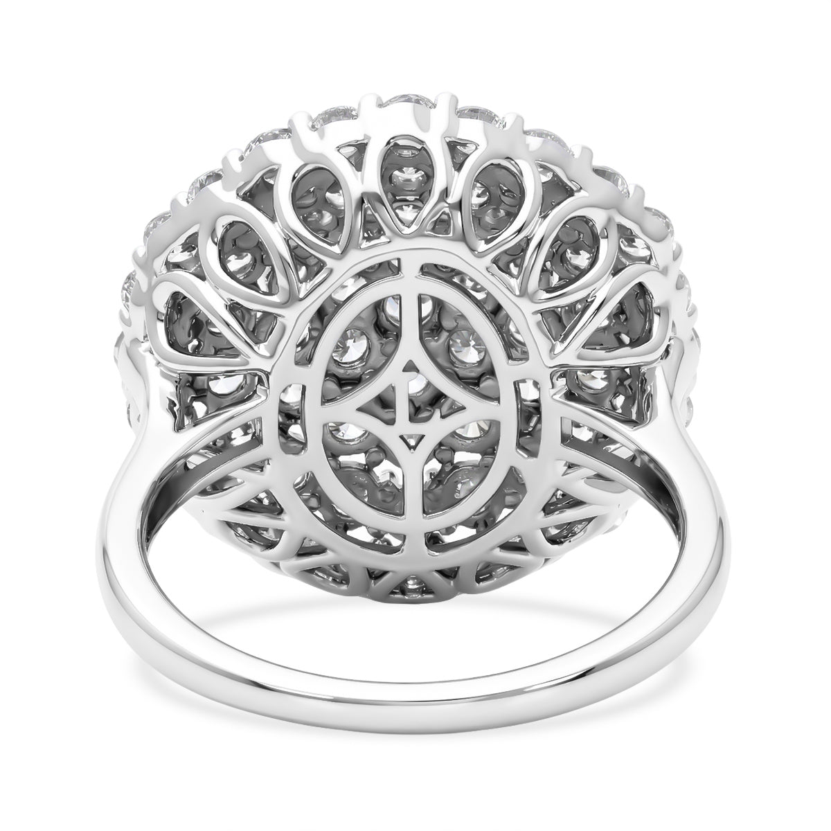 LUXURIANT DIAMOND - Lab Grown Diamant VS-EF Ring 925 Silber Platiniert (Größe 17.00) ca. 3,00 ct