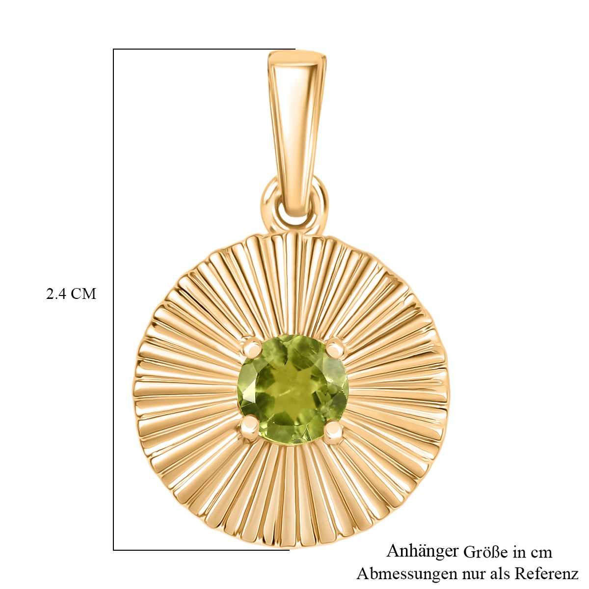 Peridot Anhänger und Ohrringe