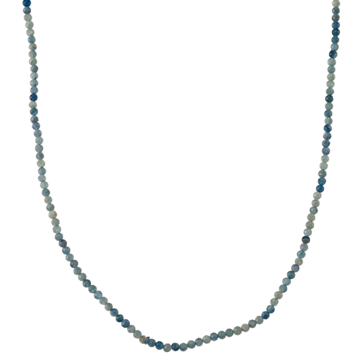 Kyanit Halskette ca. Flexibles cm 316L Edelstahl ca. 25.00 ct
