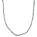 Kyanit Halskette ca. Flexibles cm 316L Edelstahl ca. 25.00 ct