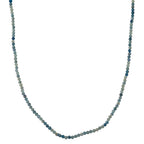 Kyanit Halskette ca. Flexibles cm 316L Edelstahl ca. 25.00 ct