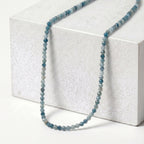 Kyanit Halskette ca. Flexibles cm 316L Edelstahl ca. 25.00 ct