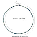 Kyanit Halskette ca. Flexibles cm 316L Edelstahl ca. 25.00 ct