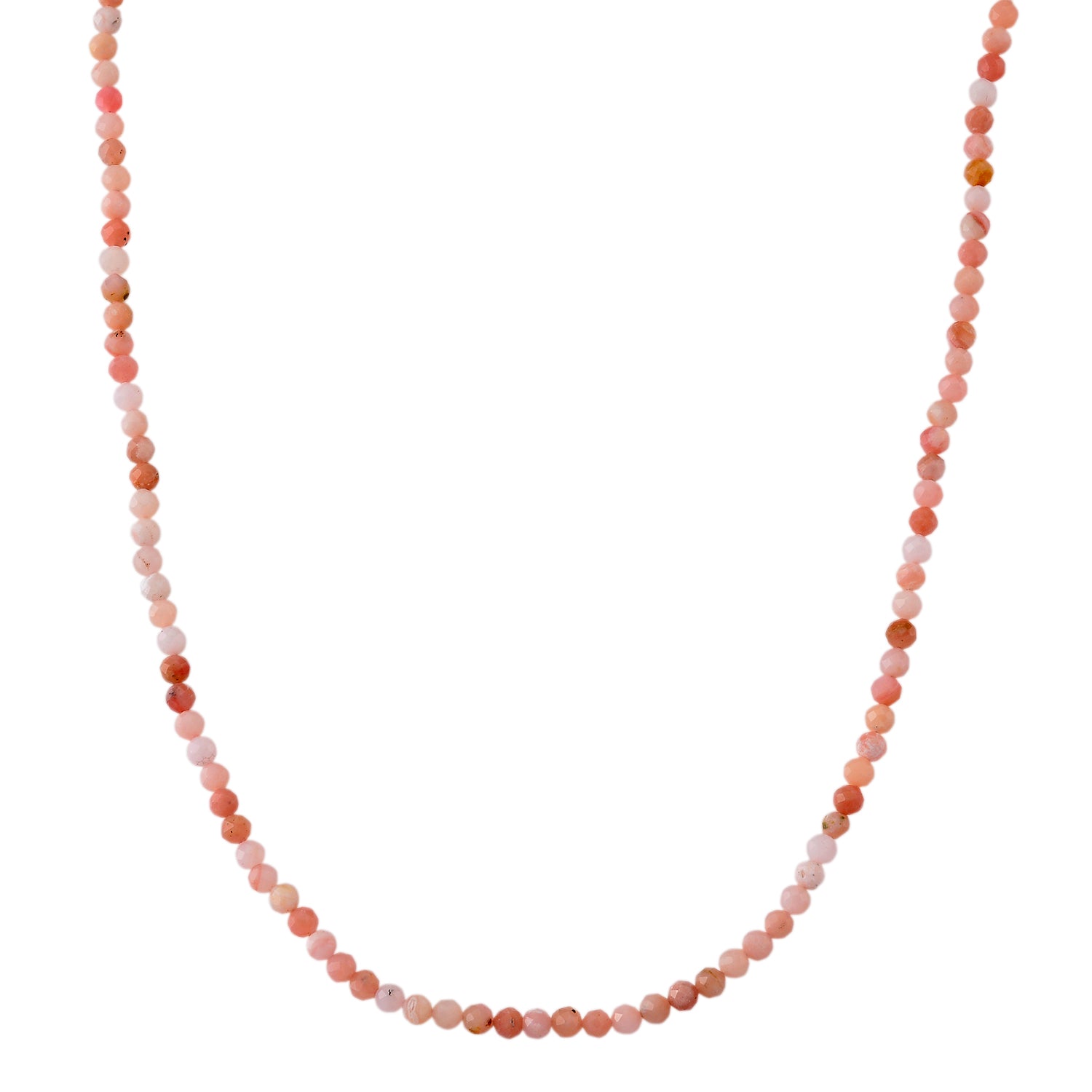 Rosa Opal Halskette ca. Flexibles cm 316L Edelstahl ca. 25.00 ct