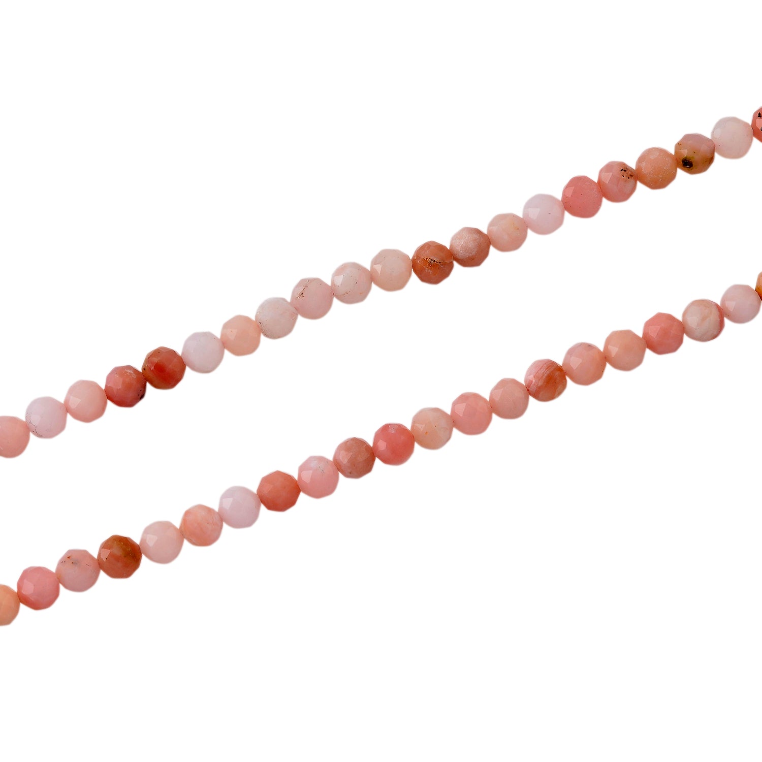 Rosa Opal Halskette ca. Flexibles cm 316L Edelstahl ca. 25.00 ct