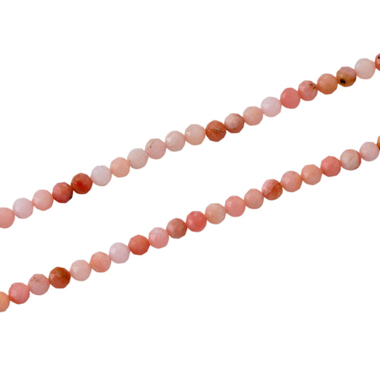 Rosa Opal Halskette ca. Flexibles cm 316L Edelstahl ca. 25.00 ct