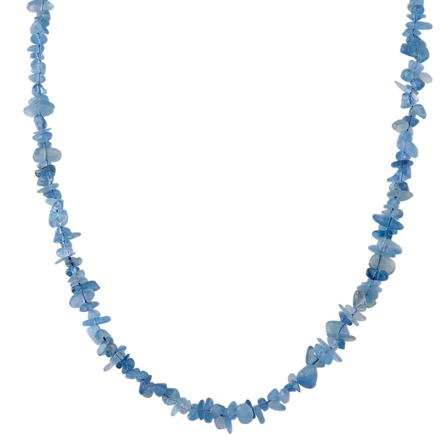 Sambischer Aquamarin Halskette ca. Flexibles cm 316L Edelstahl ca. 140.00 ct