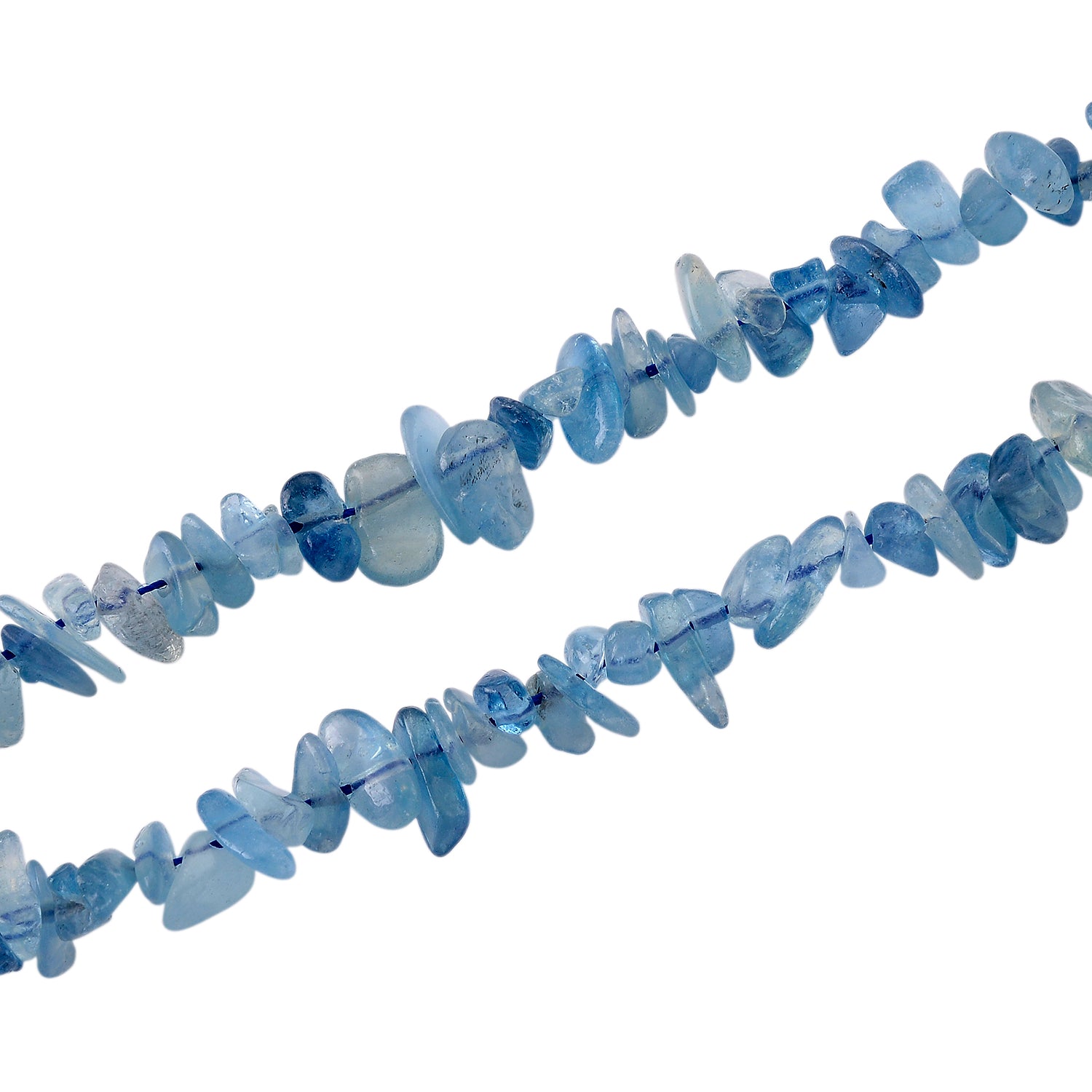 Sambischer Aquamarin Halskette ca. Flexibles cm 316L Edelstahl ca. 140.00 ct