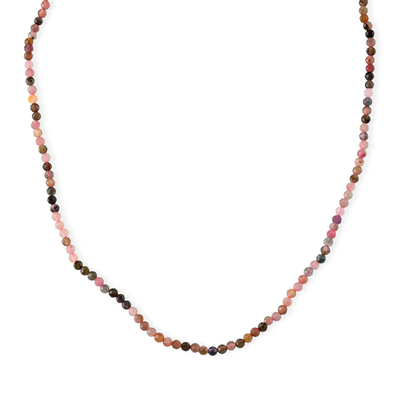 Mehrfarbige Spinell Halskette, 316L Edelstahl ca. 75.00 ct