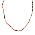 Mehrfarbige Spinell Halskette, 316L Edelstahl ca. 75.00 ct