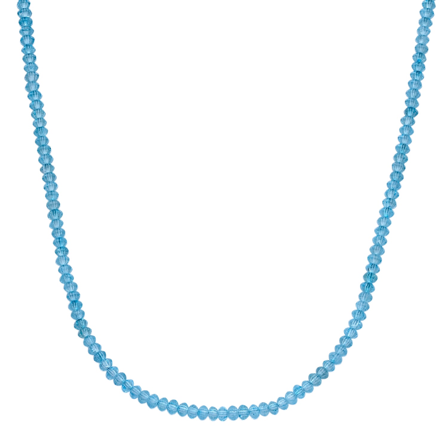 D'Joy Blau Topas Halskette ca. 45 cm 925 Silber Rhodiniert ca. 45.00 ct