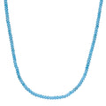 D'Joy Blau Topas Halskette ca. 45 cm 925 Silber Rhodiniert ca. 45,00 ct.