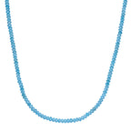 D'Joy Blau Topas Halskette ca. 45 cm 925 Silber Rhodiniert ca. 45,00 ct.