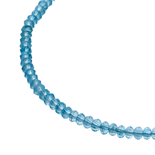 D'Joy Blau Topas Halskette ca. 45 cm 925 Silber Rhodiniert ca. 45.00 ct