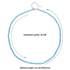 D'Joy Blau Topas Halskette ca. 45 cm 925 Silber Rhodiniert ca. 45,00 ct.