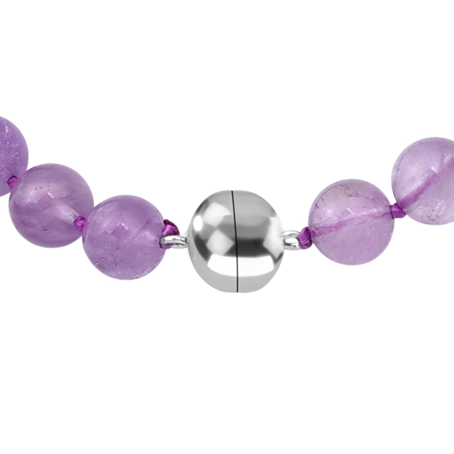 D'Joy Rose De France Amethyst Halskette ca. 50 cm 925 Silber Rhodiniert ca. 300.00 ct