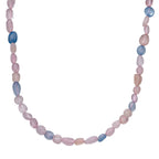 Mehrfarbiger Beryll Halskette ca. 45 cm 316L Edelstahl ca. 90.00 ct