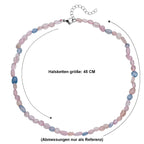 Mehrfarbiger Beryll Halskette ca. 45 cm 316L Edelstahl ca. 90.00 ct