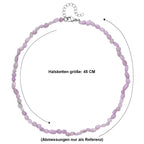 Kunzit Halskette ca. 45 cm 316L Edelstahl ca. 90.00 ct