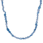 Aquamarin Halskette ca. 45 cm 316L Edelstahl ca. 90.00 ct