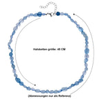 Aquamarin Halskette ca. 45 cm 316L Edelstahl ca. 90.00 ct