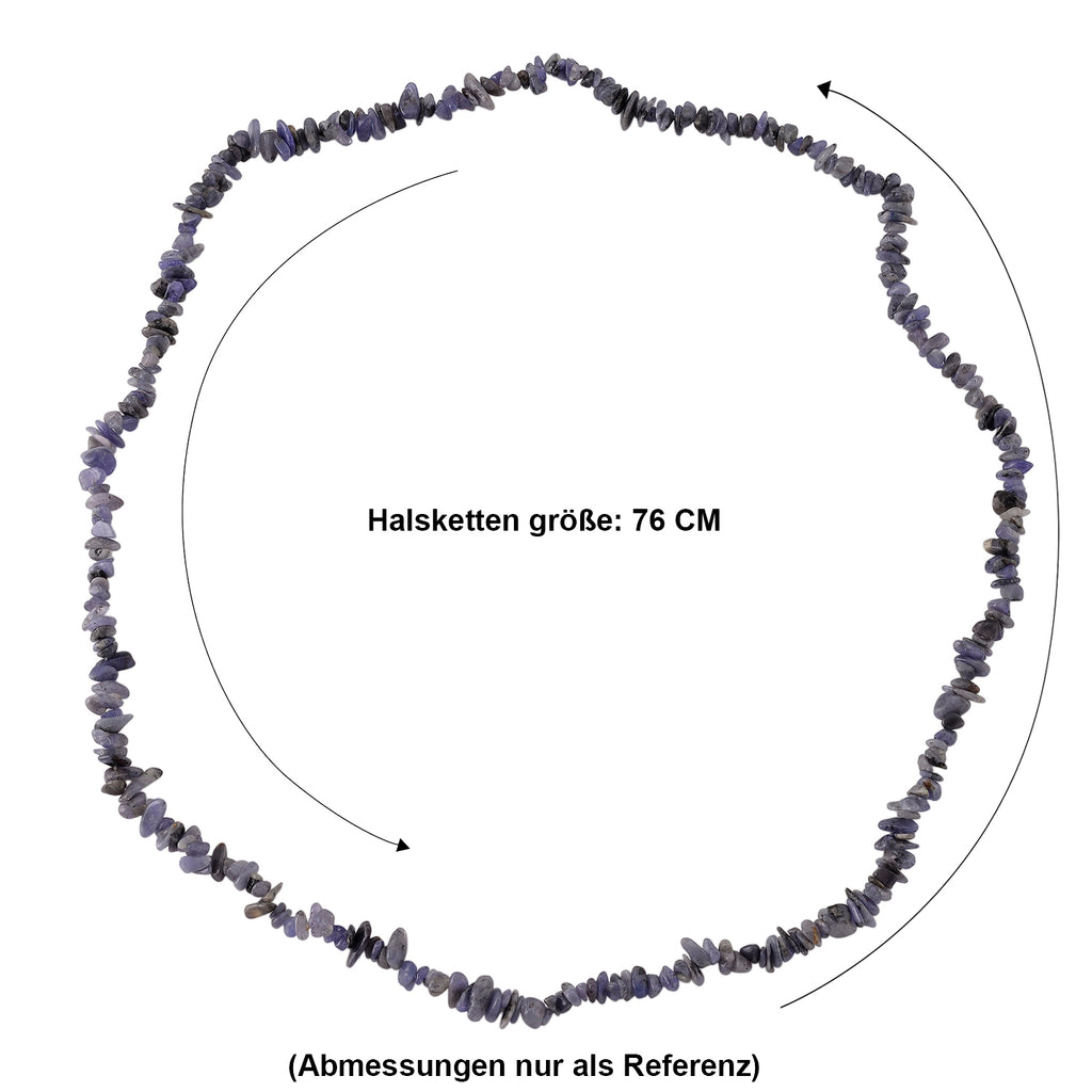 Tansanit Halskette 76 cm ca. 310.00 ct