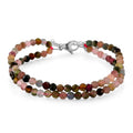 Mehrfarbig-Turmalin Armband ca. 18 cm + 5 cm Extender, 316L Edelstahl ca. 25,00 ct.