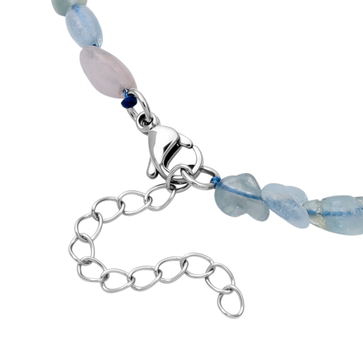Aquamarin, Morganit, Heliodor Mehrfarbiger Beryll Halskette ca. 45 cm 316L Edelstahl 90.00 ct