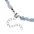 Aquamarin, Morganit, Heliodor Mehrfarbiger Beryll Halskette ca. 45 cm 316L Edelstahl 90.00 ct
