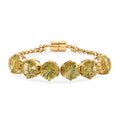 D'Joy AAA Ouro Verde-Quarz Armband ca. 18 cm 925 Silber 750 Gelbgold vermeil ca. 21,32 ct.