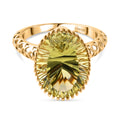D'Joy AAA Ouro Verde-Quarz Ring 925 Silber 750 Gelbgold vermeil (Größe 18.00) ca. 10,09 ct