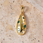 D'Joy Socoto Smaragd Anhänger 925 Silber 750 Vergoldet ca. 0,63 ct.