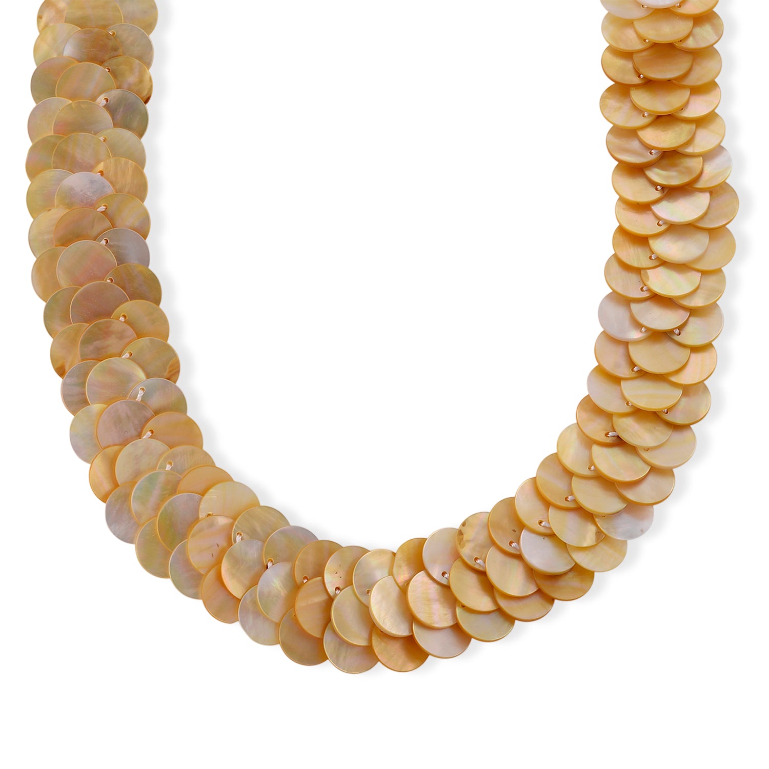 Goldene Perlmutt 45cm Halskette