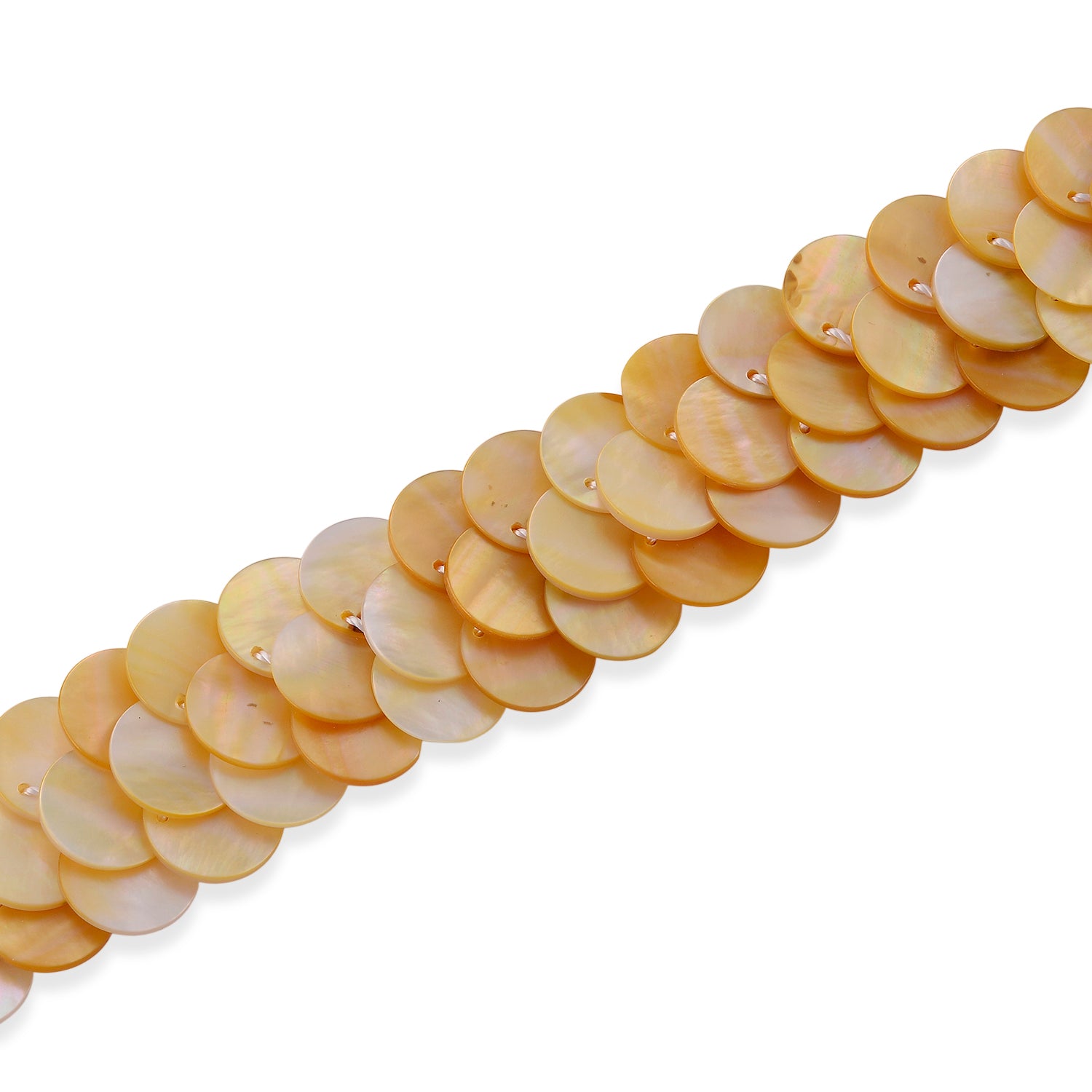 Goldene Perlmutt 45cm Halskette