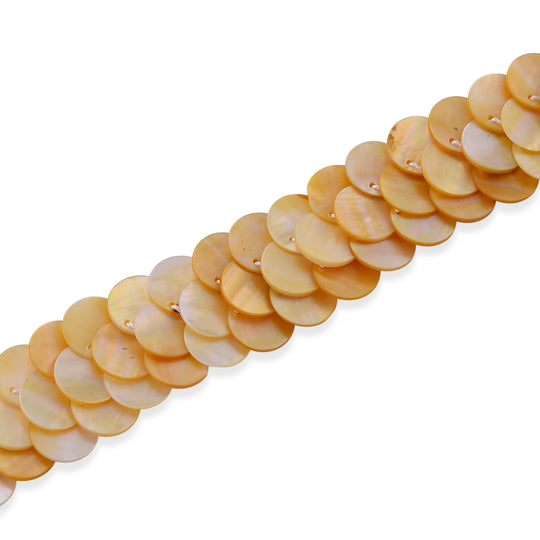 Goldene Perlmutt 45cm Halskette