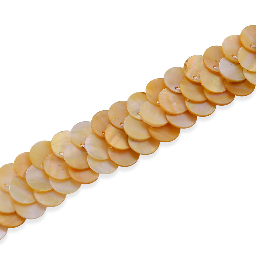 Goldene Perlmutt 45cm Halskette