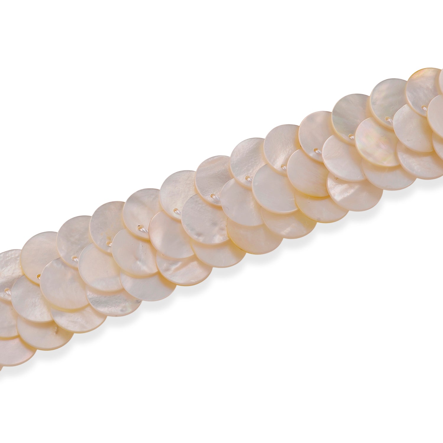 Weiße Perlmutt 45cm Halskette