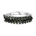 D'Joy Grüner Diamant Ring 925 Silber Rhodiniert (Größe 18.00) ca. 0.50 ct