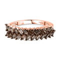 D'Joy Natürlicher Champagner Diamant Ring 925 Silber 750 Roségold vermeil (Größe 17.00) ca. 0.50 ct