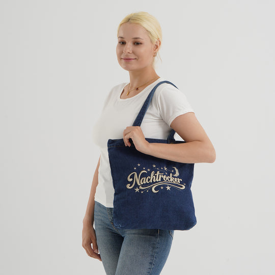 Shopper mit Reißverschluss und Innenfach, ca. 34 x 35 cm, Hellblau