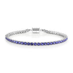 D'Joy Tansanit Armband ca. 19 cm 925 Silber Rhodiniert ca. 5,62 ct.