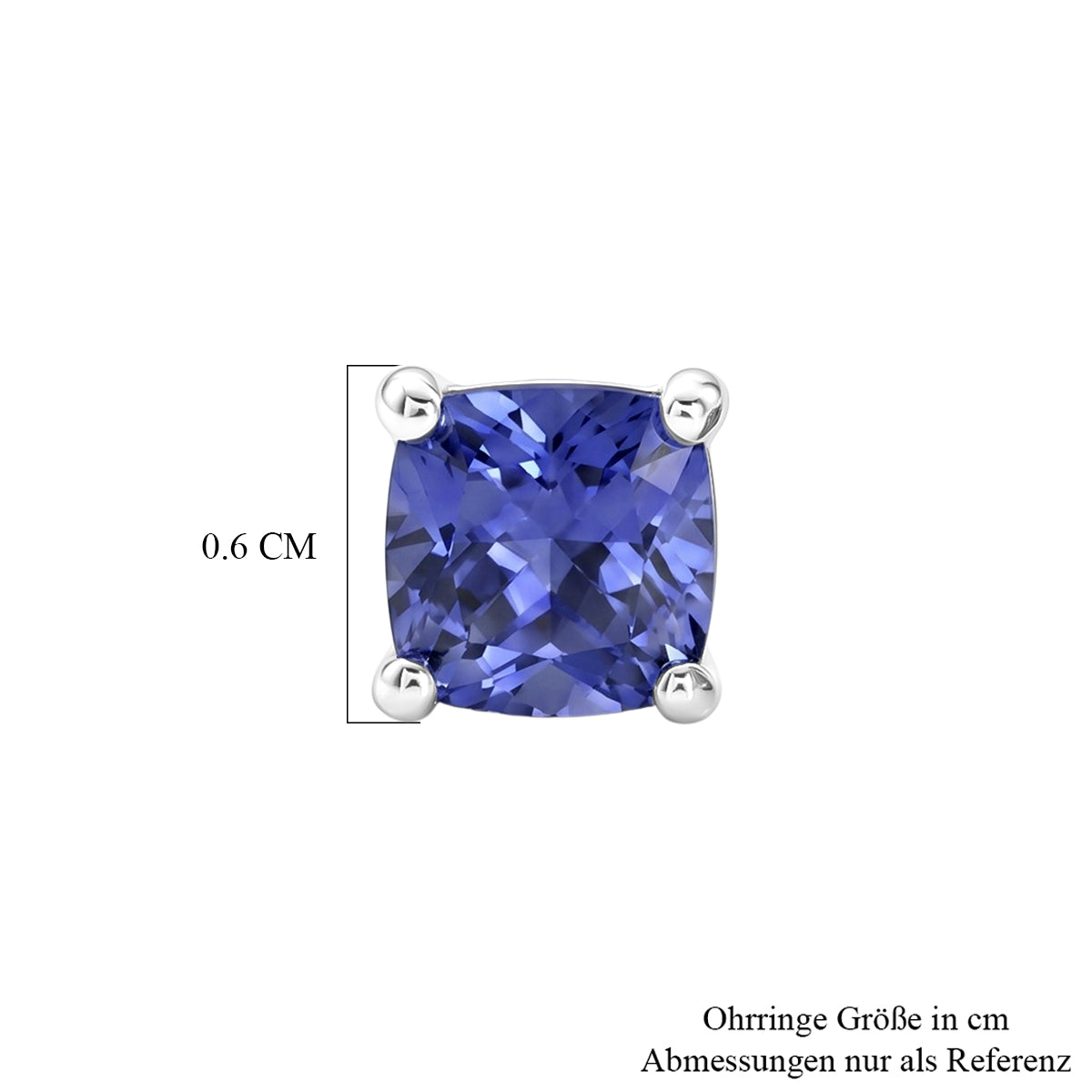 D'Joy AA Tansanit Ohrringe 925 Silber Rhodiniert ca. 1,81 ct.