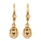 D'Joy Grüner Tansanit, Grüner Diamant Ohrringe 925 Silber 750 Gelbgold vermeil ca. 1.06 ct