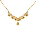 EVER TRUE AAA Ouro Verde-Quarz Halskette ca. 45 cm Nickelfreies Messing ca. 3,64 ct.